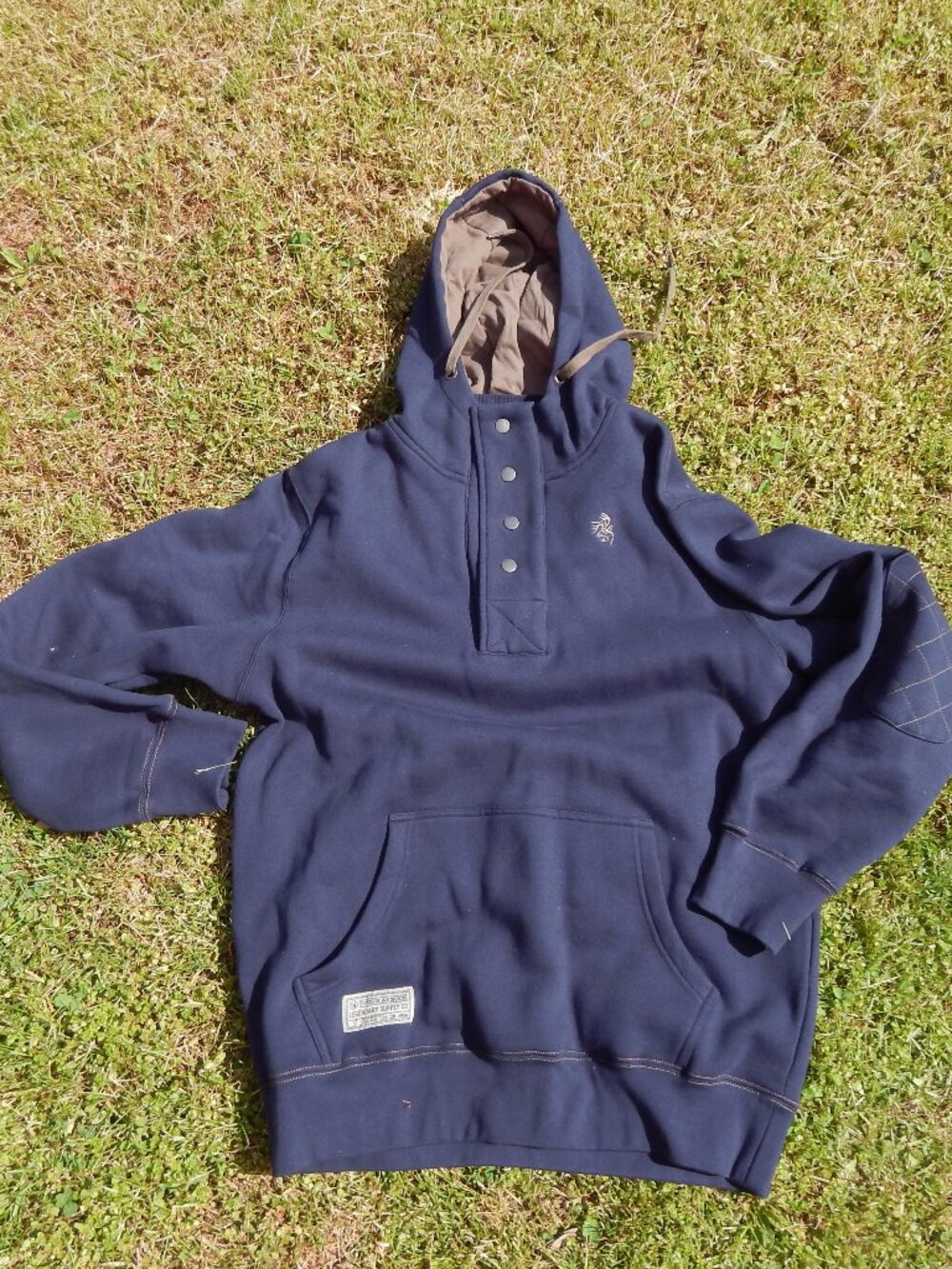 Legendary Whitetails Tough As Buck Action Hoodie Navy Blue Hunting Workwear M